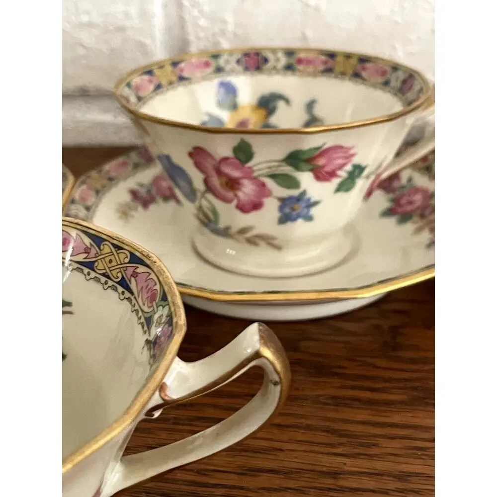 Black Knight Palmiero Vintage Teacup & Saucer Czech - FOR ONE SET Multi Avail